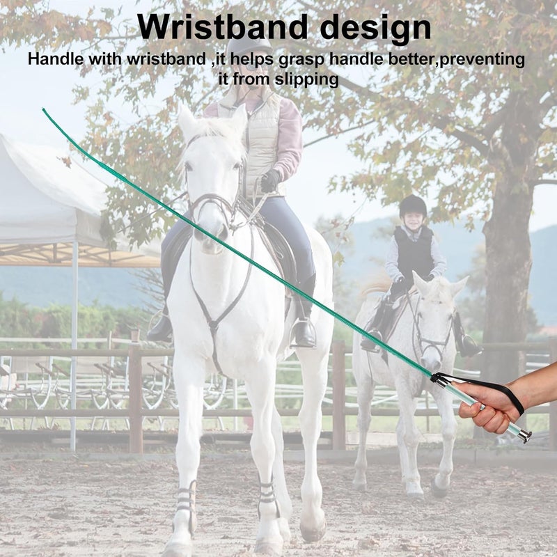 Luynro Horse Dressage Whip 43inch/47inch,Pig Whip Training Livestock Stick with Wristband,Comfortable Gel Handle - Image 4